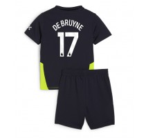 Manchester City Kevin De Bruyne #17 Koszulka Wyjazdowa dzieci 2024-25 Krótki Rękaw (+ krótkie spodenki)
